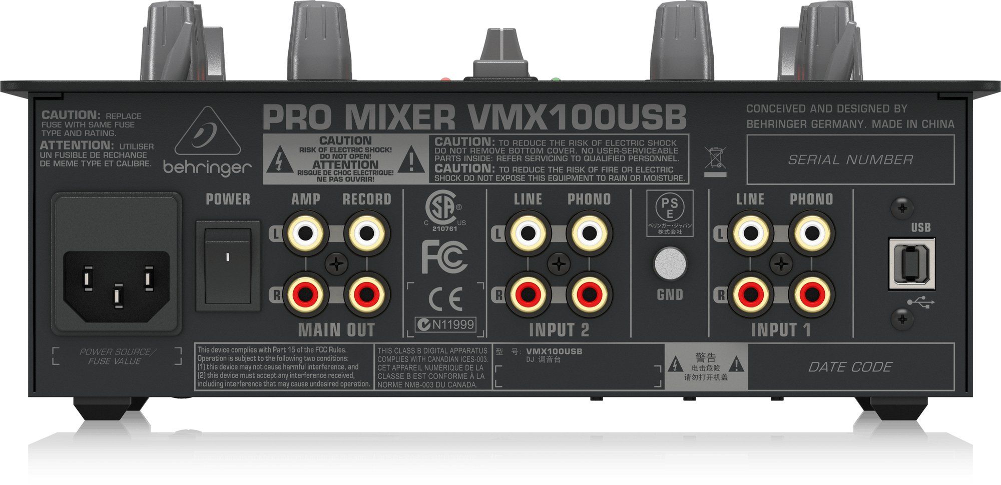 Behringer VMX100USB DJ Mixer_3
