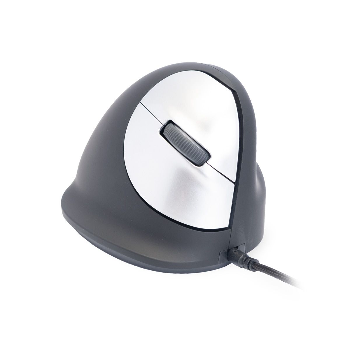 Ergonomic mouse for right-handed users R-Go Pele HE USB large black/silver retail_3
