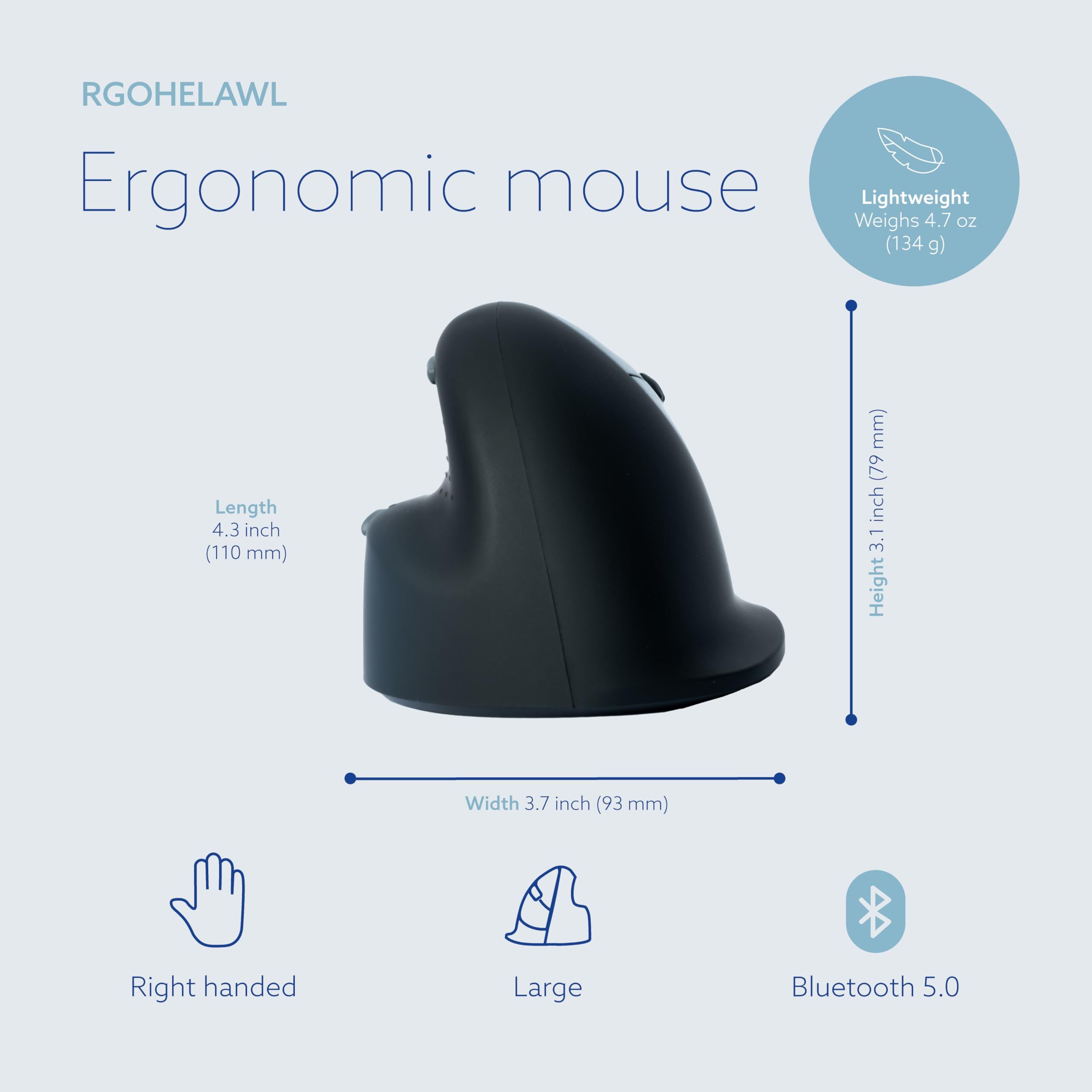 R-Go Mouse HE ergonomic right-hand Bluetooth black/silver retail_3