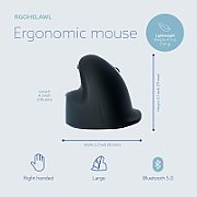 R-Go Mouse HE ergonomic right-hand Bluetooth black/silver retail_3