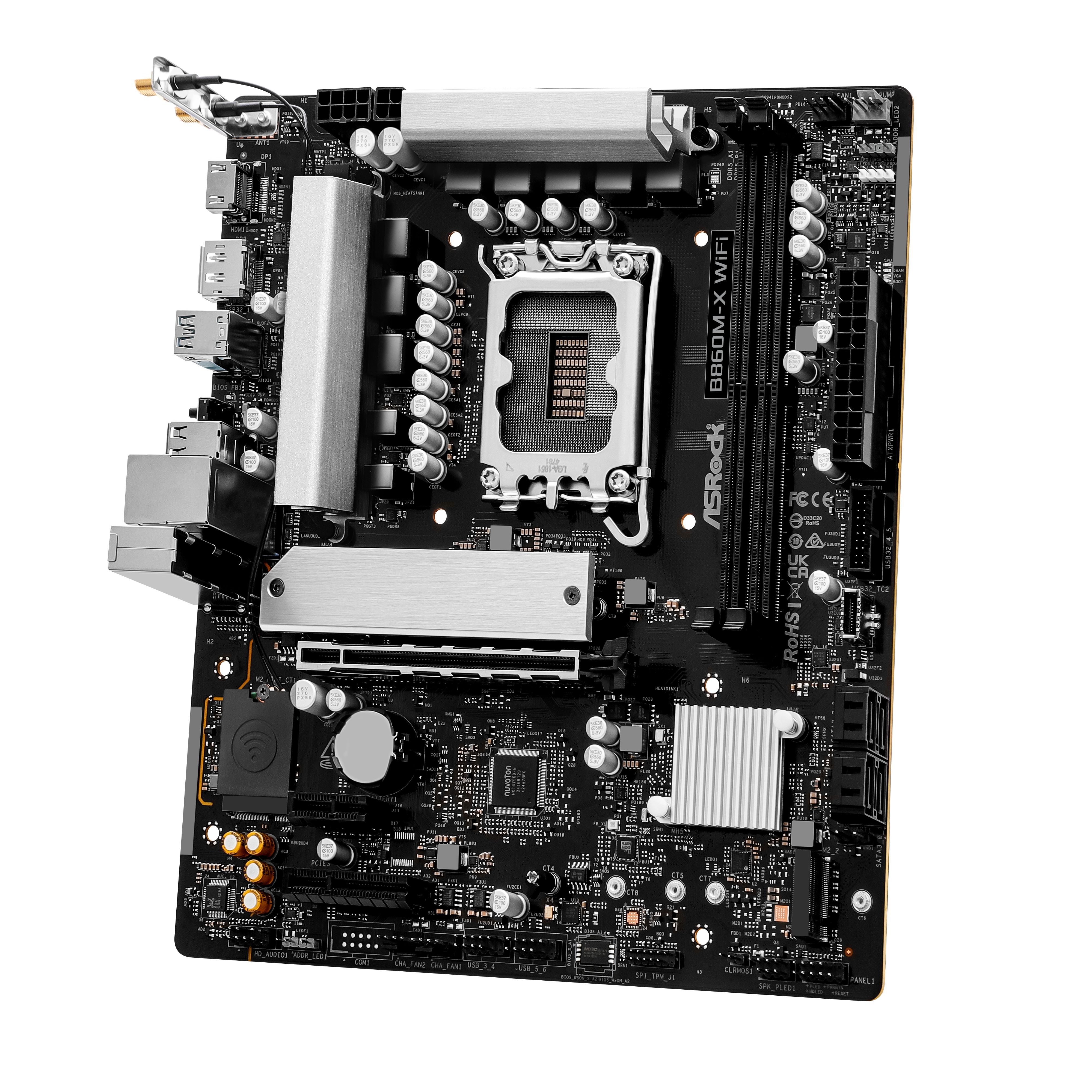 ASRock B860M-X                  1851 mATX HDMI/DP       DDR5_1