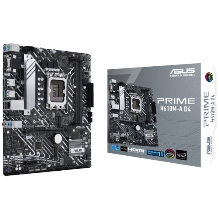 Neselectat 
 [1 buc]ASUS PRIME H610M-K D4 ARGB LGA1700 1xHDMI
 [1 buc]SSD WD SN740 512 GB PCIe 4.0 x4 M.2 2280
 [1 buc]Sursa NJOY NEXO 650W 80+ GOLD, ATX, Active PFC, Protectie OVP / OCP / SCP / OPP, negru
 [1 buc]Placa video GIGABYTE GeForce RTX 3060 WINDFORCE OC 12 GB GDDR6 192 bit
 [1 buc]Carcasa Spacer STYLE, Middle Tower, ATX, Negru 
 [1 buc]Cooler procesor ARCTIC Freezer i35 
 [1 buc]PCEE-G25, PCIe Adapter 2.5 Gigabit Ethernet Realtek
 [1 buc]INTEL Core i3-12100F 3.3GHz LGA170..._1