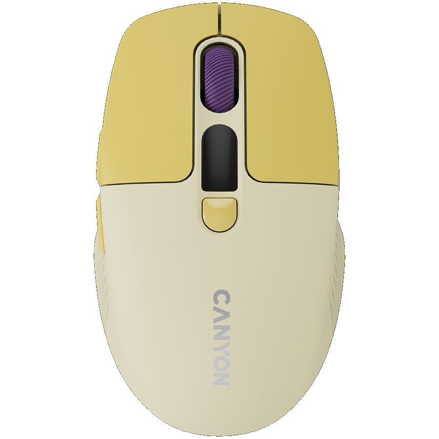 CANYON mouse MW-26 LCD Silent Dual Mode Wireless Yellow_1