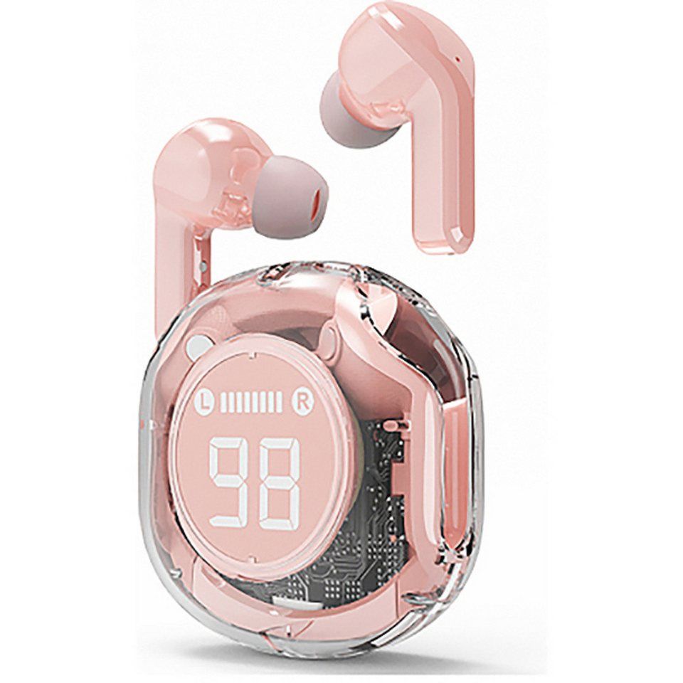 GEMBIRD Transparent TWS in-ears pink_1