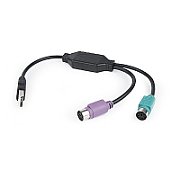 GEMBIRD UAPS12-BK USB to 2 ports PS/2 converter USB A plug/2 x MDIN 6F 30cm cable black_1