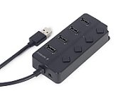 GEMBIRD USB 2.0 powered 4-port hub with switches black_1