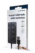 GEMBIRD USB 2.0 powered 4-port hub with switches black_2