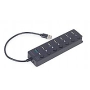 GEMBIRD 7-port USB HUB 1 x USB 3.1 + 6 x USB 2.0 with switches black_2