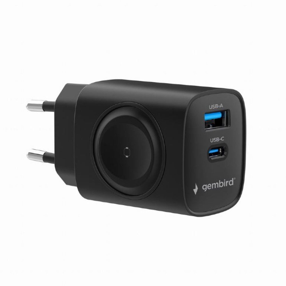 GEMBIRD 2-in-1 20W Apple Watch + phone fast charger black_1