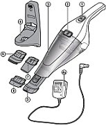 Black & Decker NVC115W handheld vacuum Grey  Purple Bagless_2