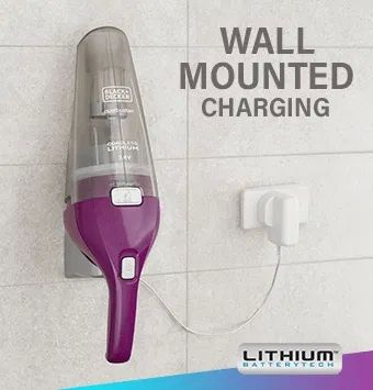 Black & Decker NVC115W handheld vacuum Grey  Purple Bagless_4