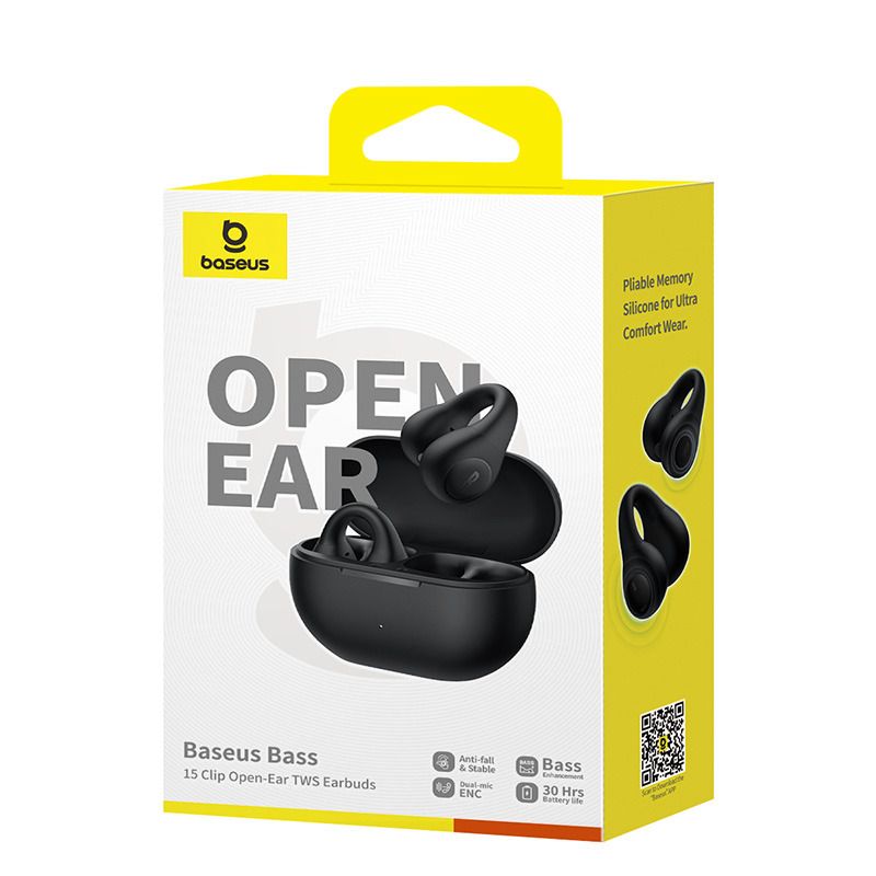 Baseus Bass 15 Clip Open Ear Headset True Wireless Stereo (TWS) In-ear Calls/Music Bluetooth Black_3