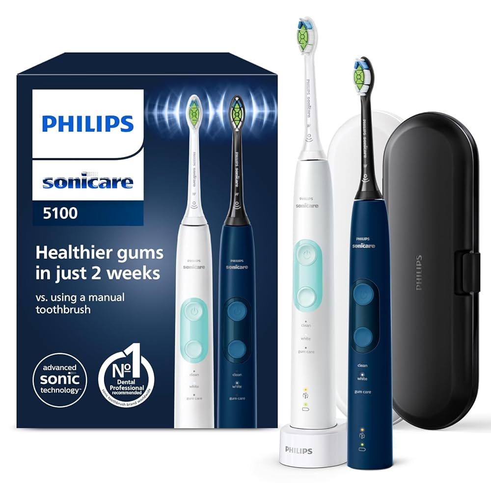 Philips Toothbrush HX6851 34 Sonicare ProtectiveClean 5100 2nd handle black Schwarz and white (HX6851/34)_1