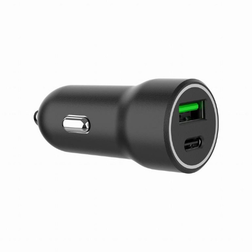 GEMBIRD 2-port USB car fast charger Type-C PD 20W black_1