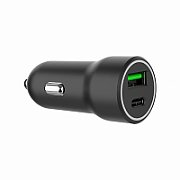 GEMBIRD 2-port USB car fast charger Type-C PD 20W black_1