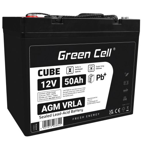Green Cell AGM56 baterie auto AGM (Strat Separator din Fibră de Sticlă) 50 Ah 12 V_1