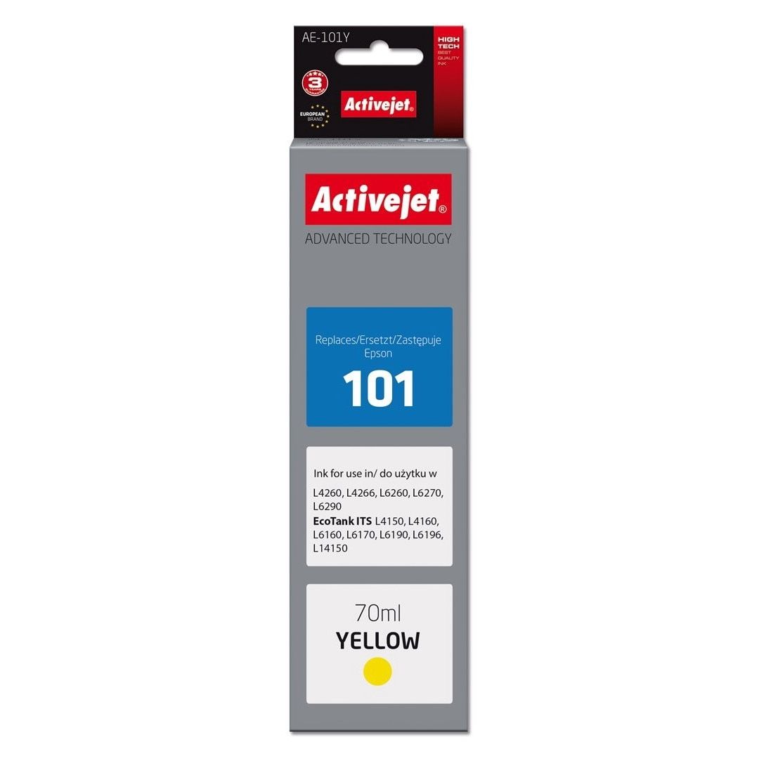 Activejet AE-101Y Ink (replacement for Epson 101; Supreme; 70 ml; yellow)_1