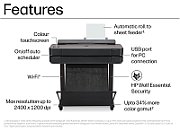 HP DesignJet T630 24inch LFP 2025 Colour Ink-Jet A1 ANSI D Roll 61cm 2400x1200dpi 0.5 min/page USB LAN Wi-Fi_3