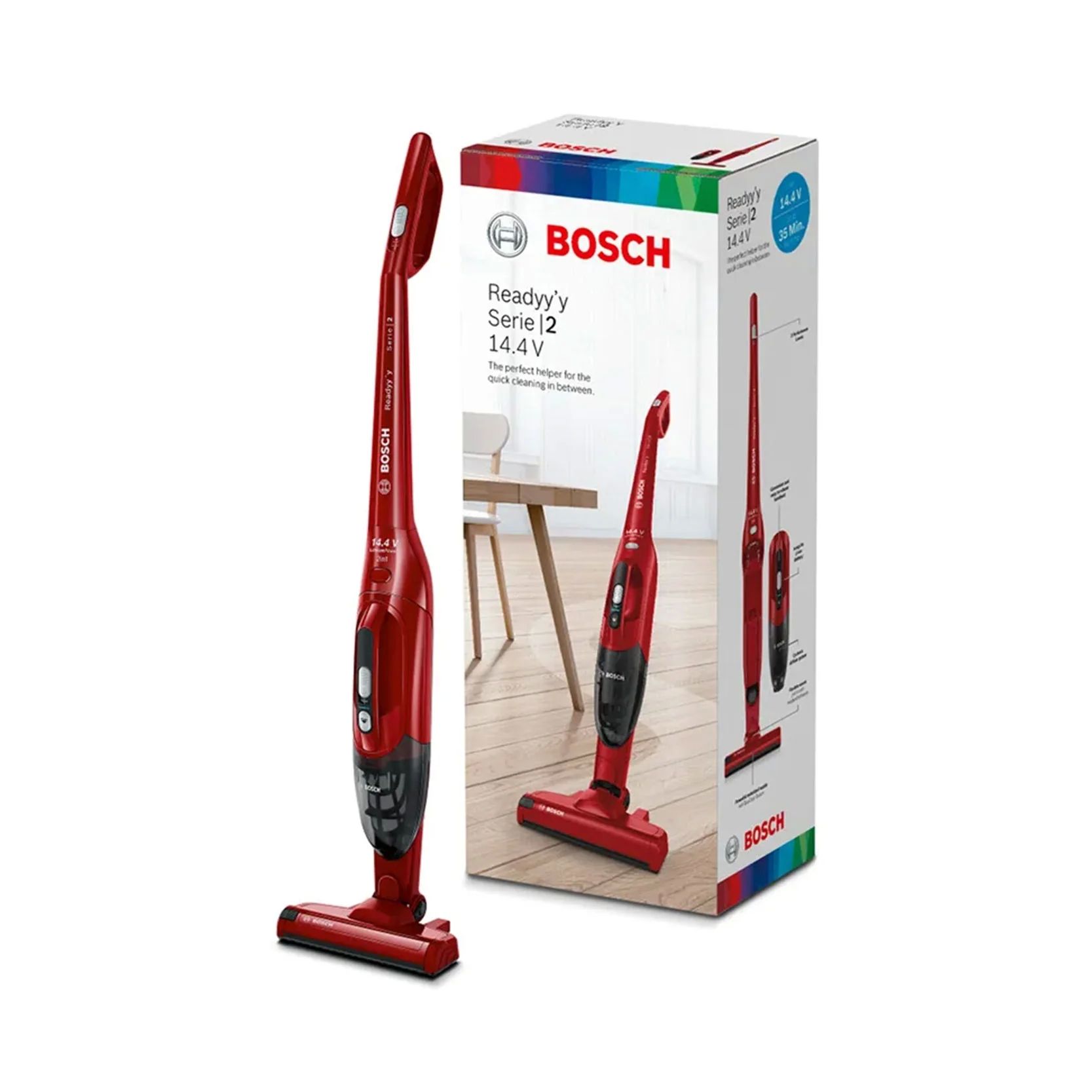 Bosch Serie 2 BBHF214R 2-in-1 Cordless Vacuum Cleaner Red_1