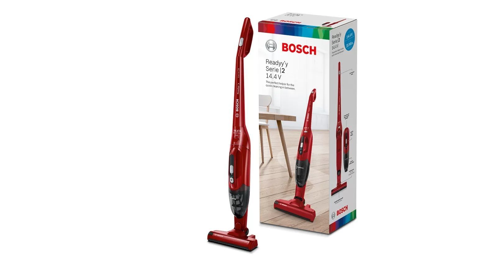 Bosch Serie 2 BBHF214R 2-in-1 Cordless Vacuum Cleaner Red_2