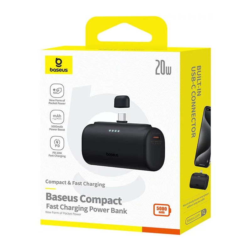Baseus Compact P10068306113-00 Lithium-ion power bank 5000 mAh Black_3