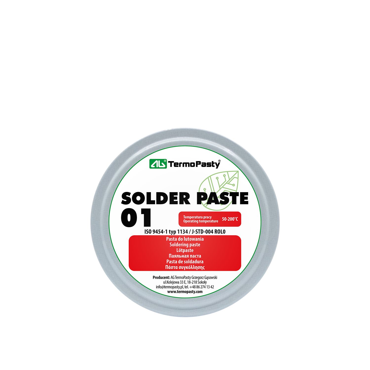 Solder paste 100g
- working temperature 50-200&ampdegC
Packaging: box 1 pc.
