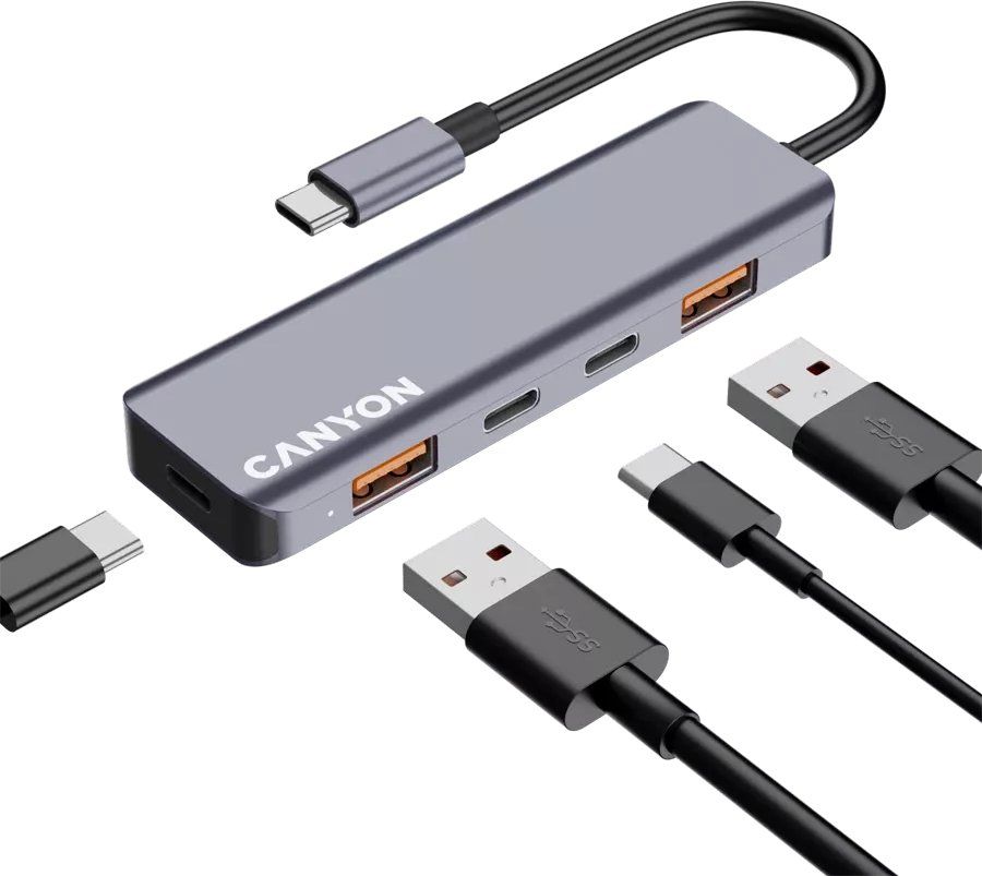 CANYON hub DS-18 5in1 USB-C Grey_1