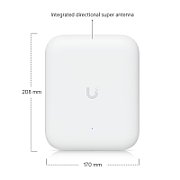 Ubiquiti U7 Pro Outdoor 8600 Mbit/s Alb Power over Ethernet (PoE) Suport_2