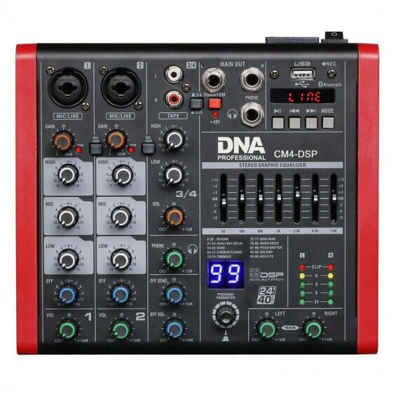 DNA CM4-DSP USB MP3 Bluetooth Phantom Audio Mixer_1