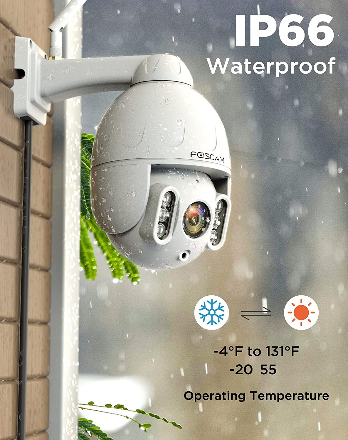 Foscam SD4-WB Dome IP security camera Outdoor 2304 x 1536 pixels Wall_1