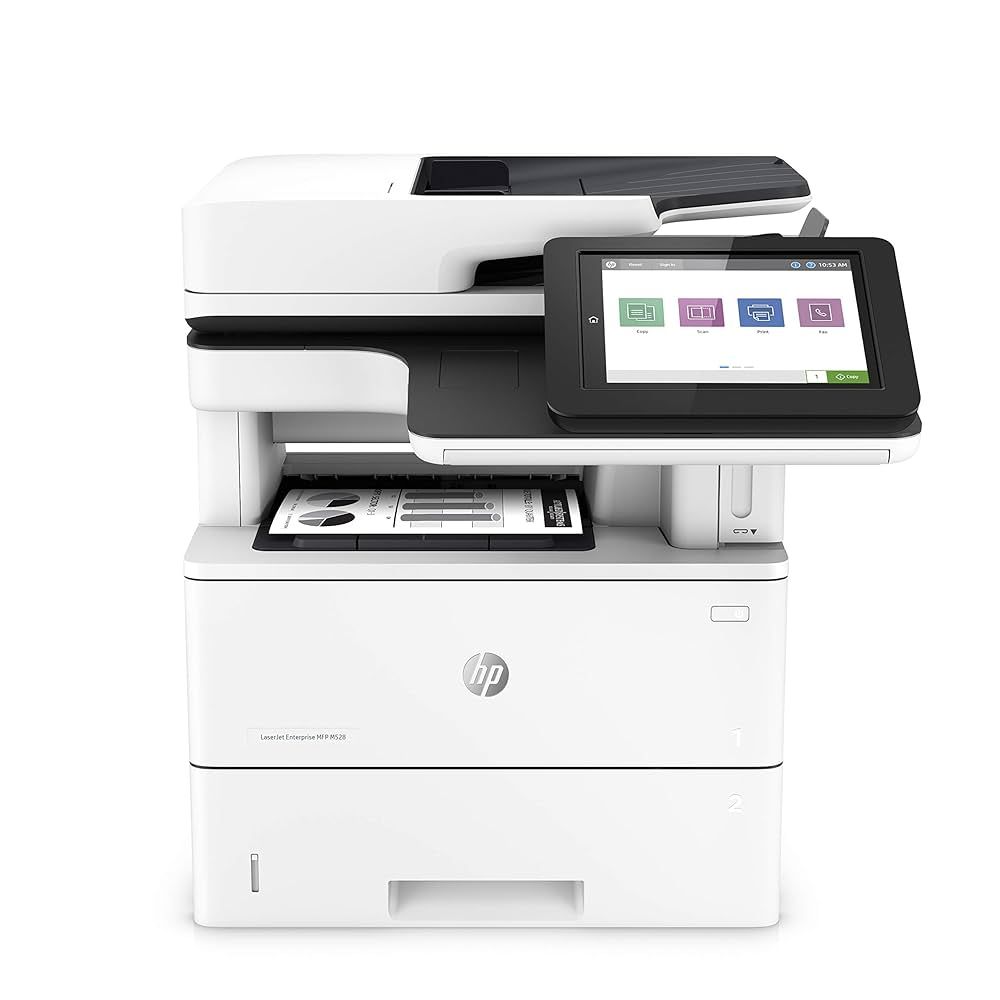 HP LaserJet Enterprise MFP M528f, Imprimare,copiere,scanare,fax, Imprimare prin port USB frontal; scanare către e-mail; imprimare faţă-verso; scanare faţă-verso_1
