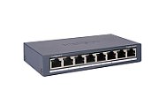 Switch Hikvision DS-3E0508-O: 8 × Gigabit RJ45 port maxim 3W, tensiune alimentare: 5VDC, 0.6A, dimensiuni: 145.00 mm × 25.60 mm × 68.45 mm, greutate: 0.24kg, montare pe birou sau pe perete._1