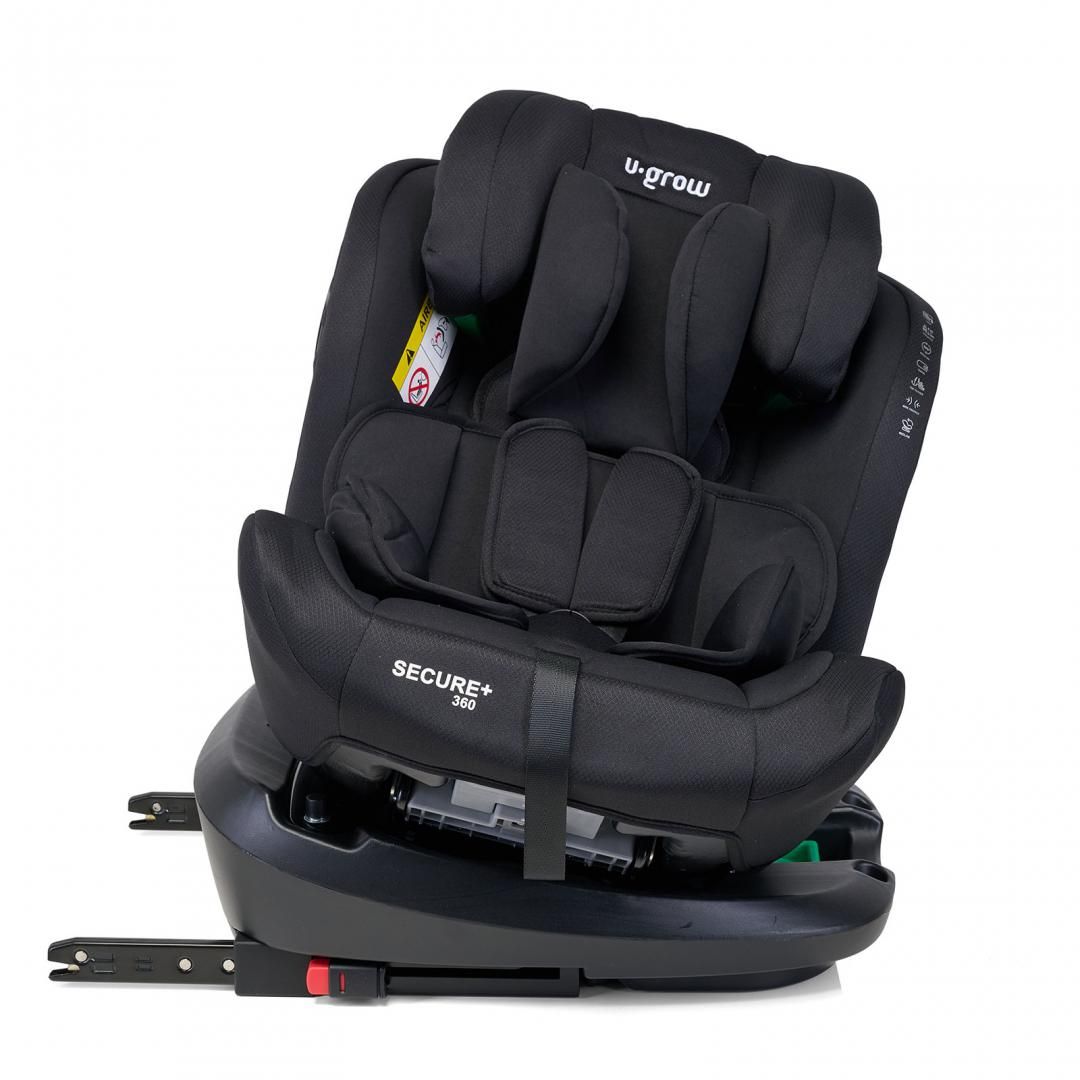 Scaun auto U-Grow Secure+ 40-150 cm, 360 grade ,  4 pozitii de ajustare pe spate , 10 pozitii de ajustare a tetierei pe inaltime, negru,  U-Grow_5