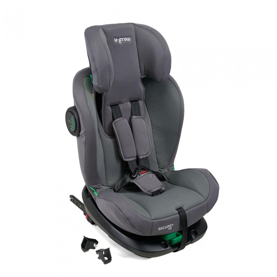Scaun auto U-Grow Secure+ 40-150 cm , 360 grade ,  4 pozitii de ajustare pe spate , 10 pozitii de ajustare a tetierei pe inaltime, gri, U-Grow_7