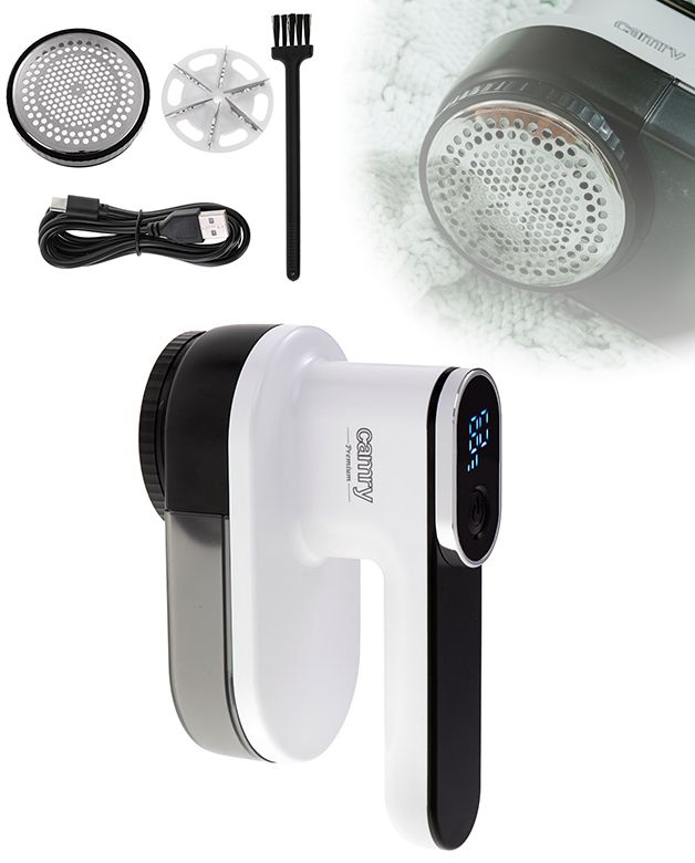 Camry Lint remover | CR 9620 | White/Black | Rechargeable battery | 10 W_1