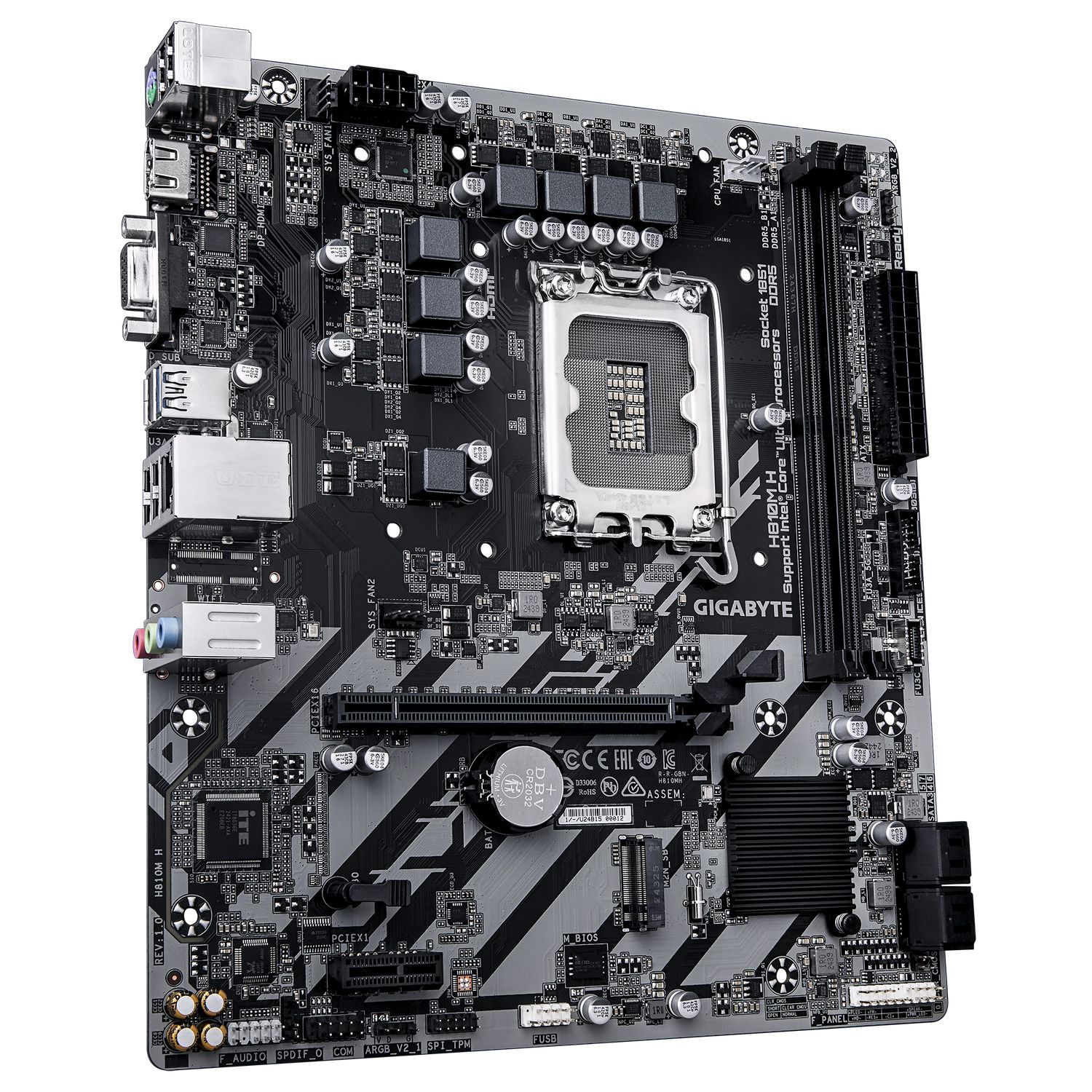 H810M H, LGA1851, DDR5, mATX, Negru_2