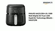 Philips 2000 series NA221/00 fryer Single 4.2 L Stand-alone 1500 W Hot air fryer Black  Silver_3