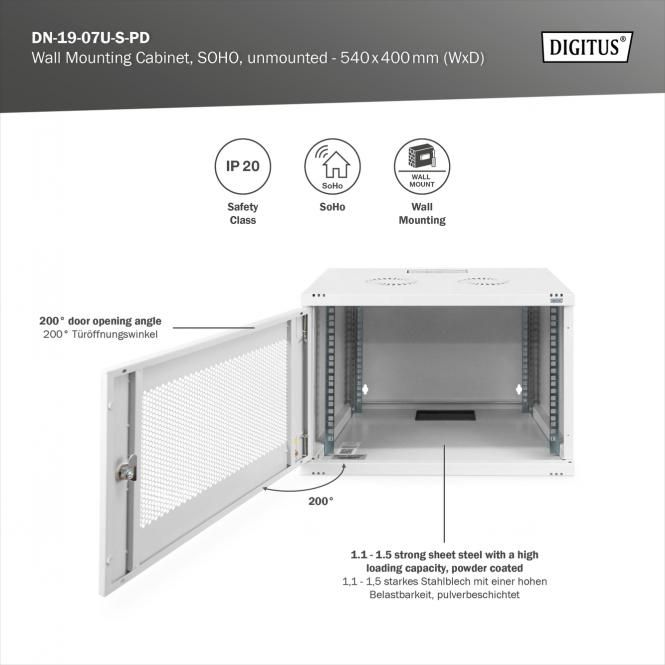 DIGITUS Professional Compact Series DN-19 07-U-S-1 cabinet - 7U_2