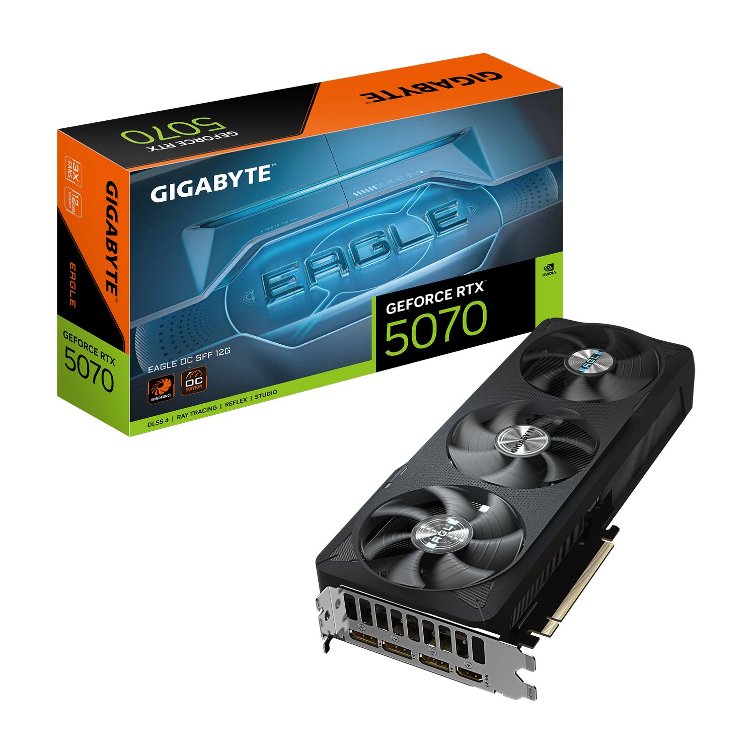 GeForce RTX 5070 EAGLE OC SFF 12G, 192 bit, GDDR7, Negru_7
