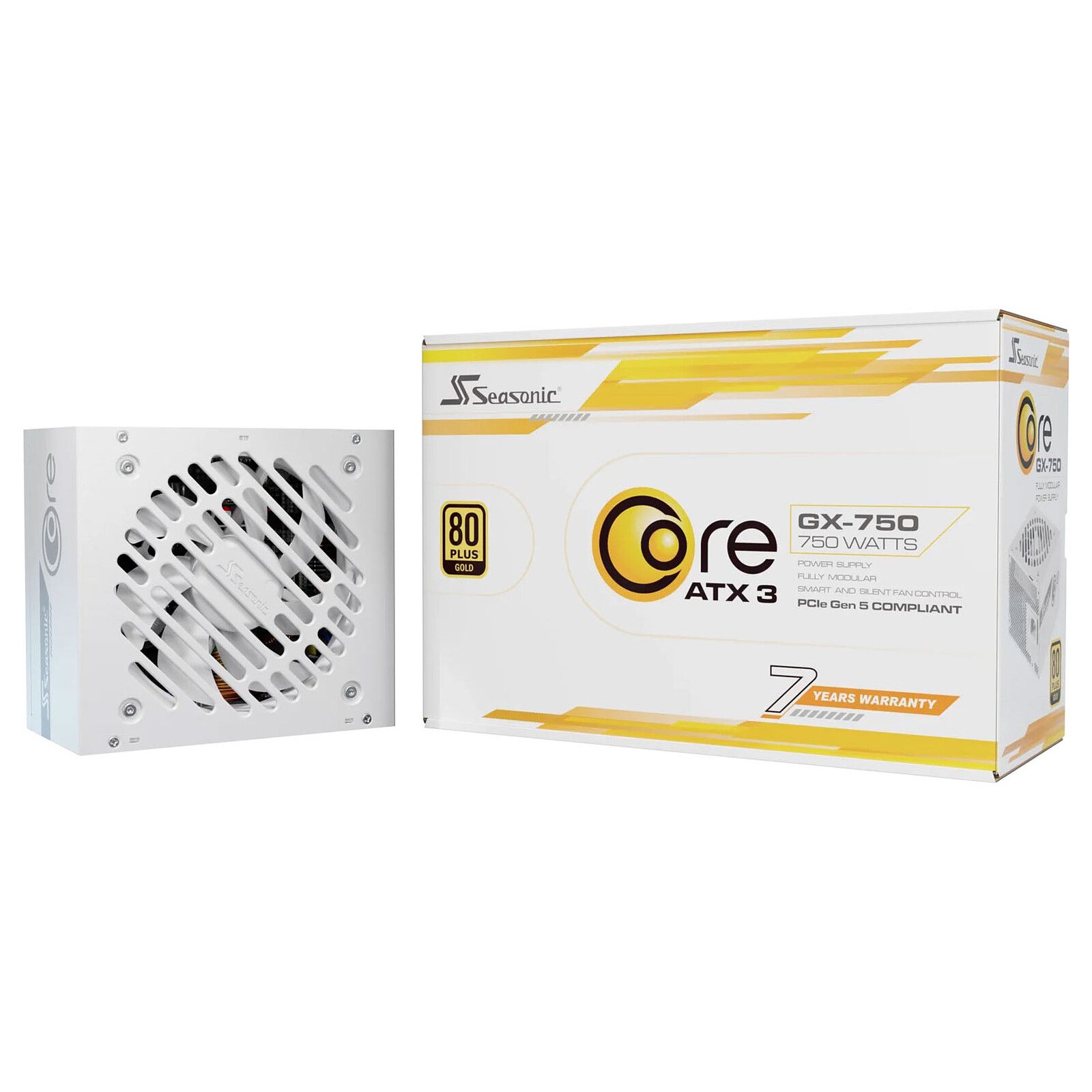 Core GX-750-V2 ATX3.1, PCIe 5.1, 80 Plus Gold, 750W, Full Modulara, Alb