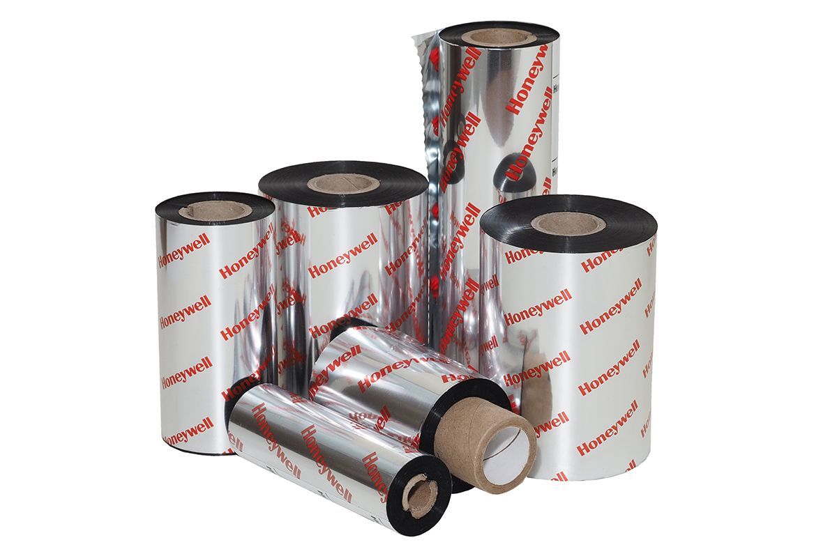 TMX1301 wax ribbon, Core 25,4, Width 110 mm x Length 300 meters, 10 rolls per box, ink coating out. Ideal for Uncoated papers._1