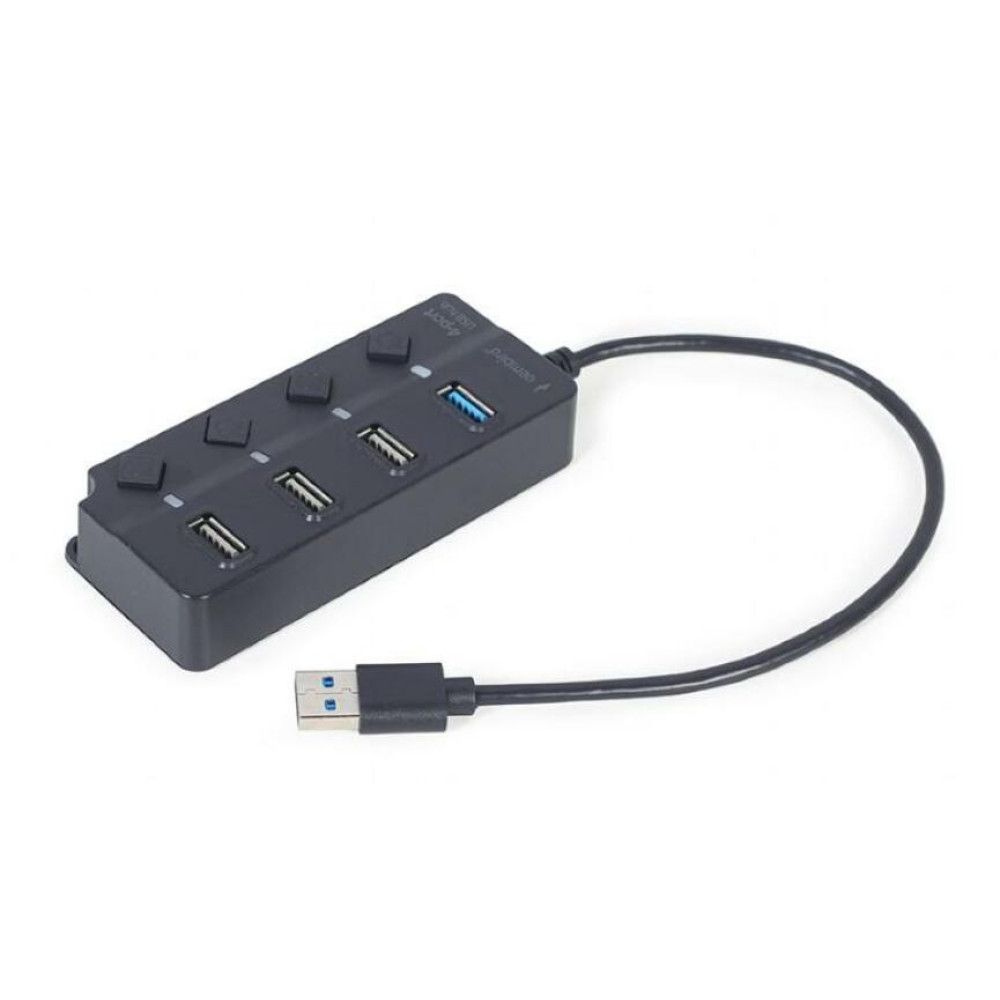 GEMBIRD 4-port USB HUB 1 x USB 3.1 + 3 x USB 2.0 black_1