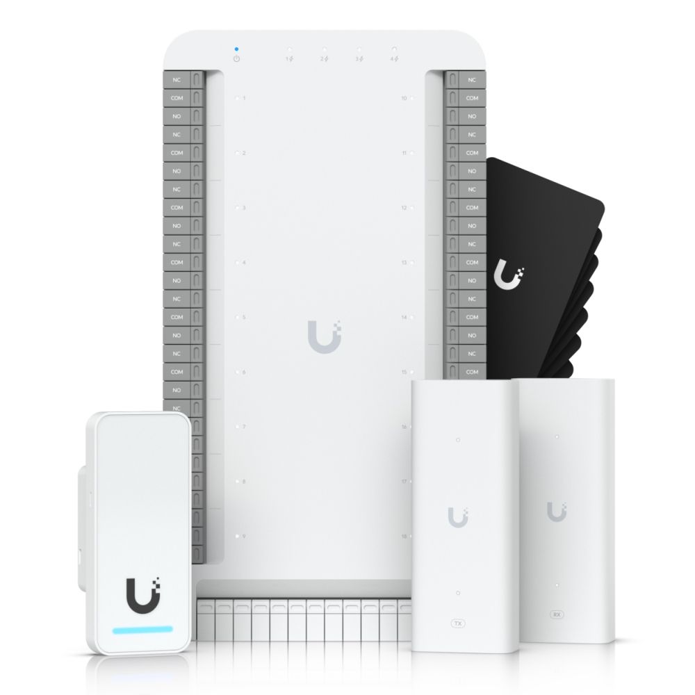 UBIQUITI UA-SK-Elevator Starter kit UniFi Access Elevator Hub G2 Reader 2x 2-wire PoE extender 10x Access Card_1