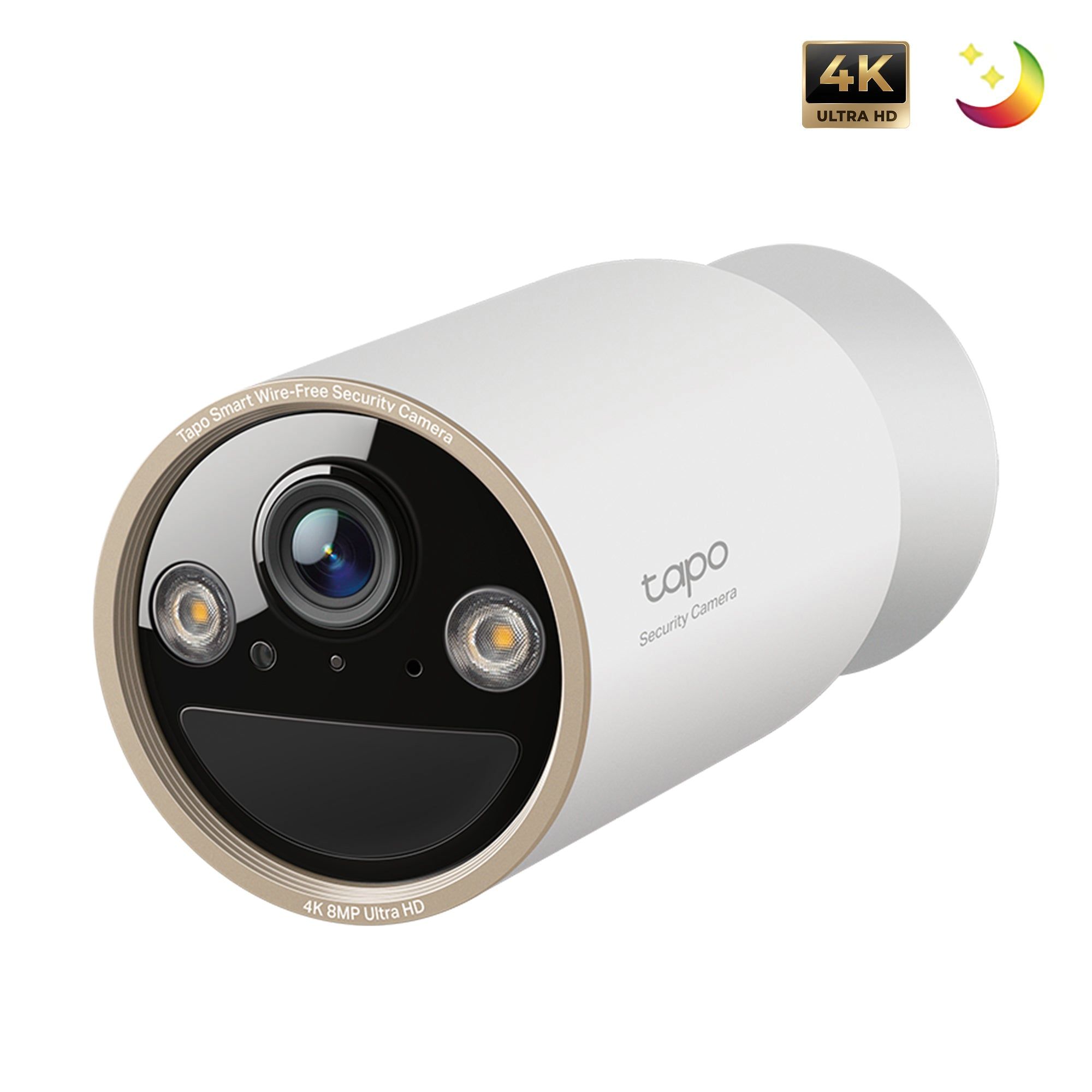Wire-Free Indoor/Outdoor Security Camera SPEC:4K UHD (3840x2160), H.265/H.264 Supported, 16x UHD Digital Zoom, 2.4/5 GHz Dual Band Wi-Fi, 10000mAh Rechargeable Lithium-ion Battery FEATURE: 300 days battery life, AI Detection and Notifications (motion, people, pets, cars), Color Night Vision, Sound_1