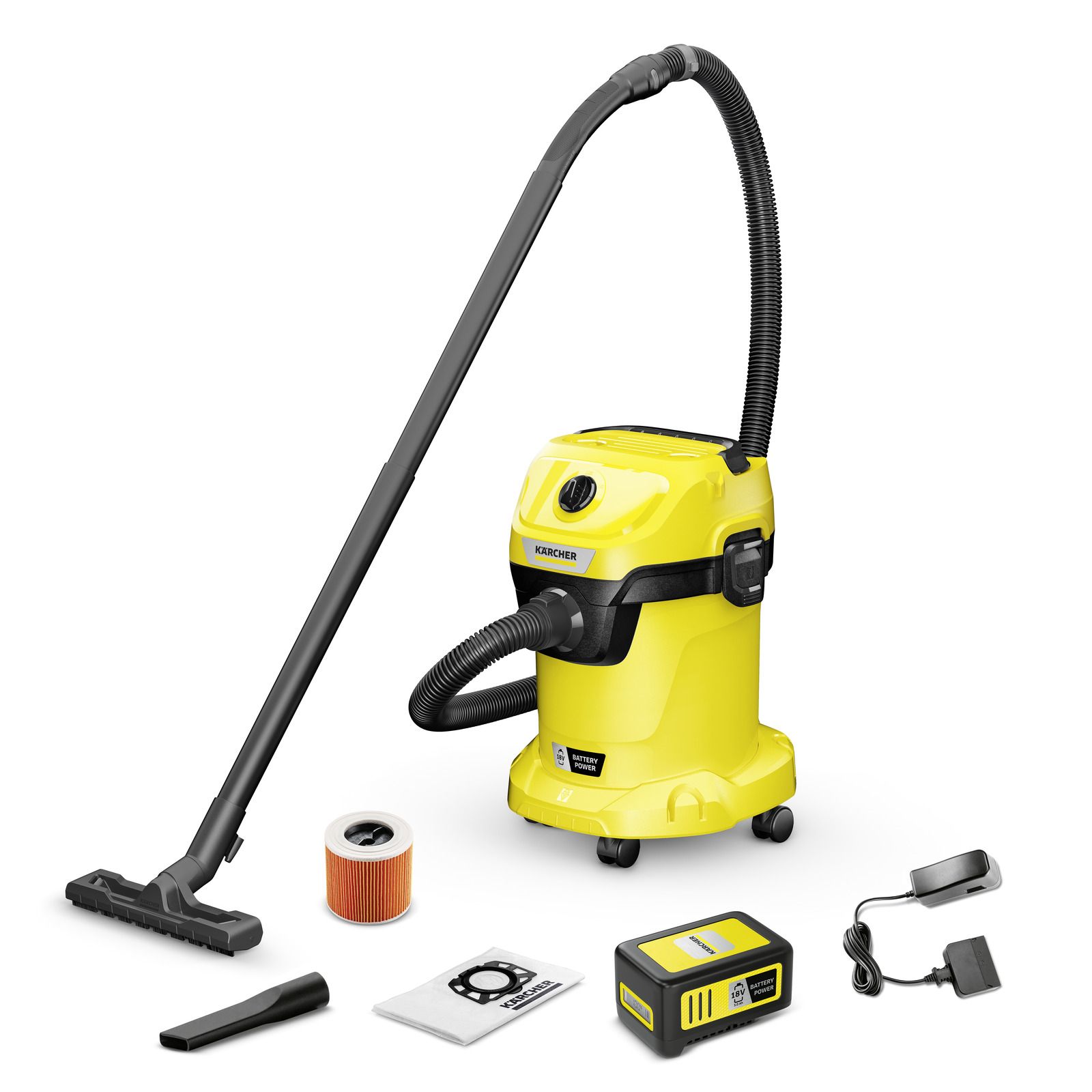 Pachet KARCHER cu baterie Universal Vacuum Cleaner WD 3-18 V-17/20
 [1 buc]Kärcher 2.445-034.0 cordless tool battery / charger
 [1 buc]Kärcher 2.445-032.0 cordless tool battery / charger Battery charger_6