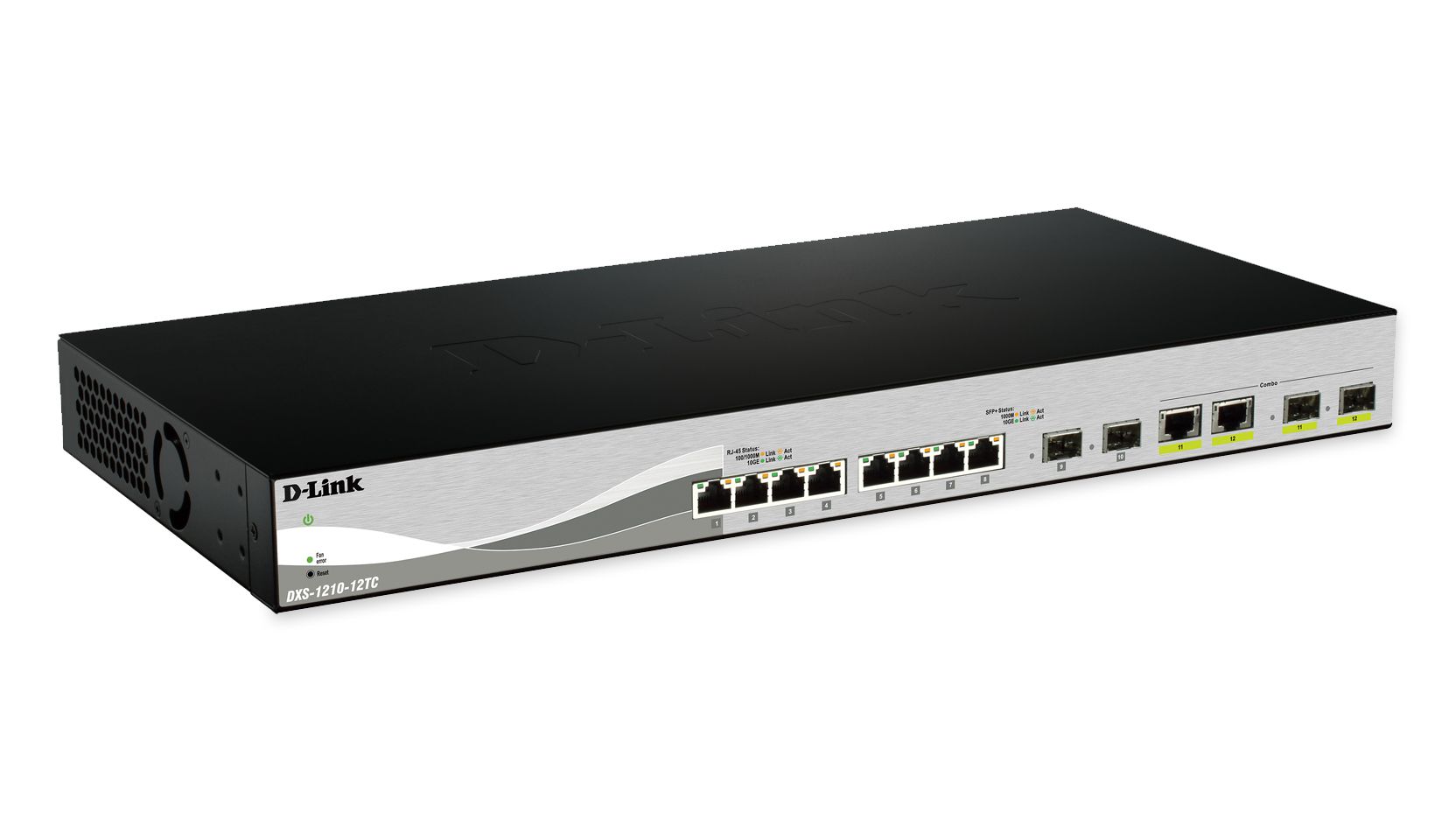 D-Link DXS-1210-12SC/E network switch Managed L2 10G Ethernet (100/1000/10000) 1U Black  Silver_1