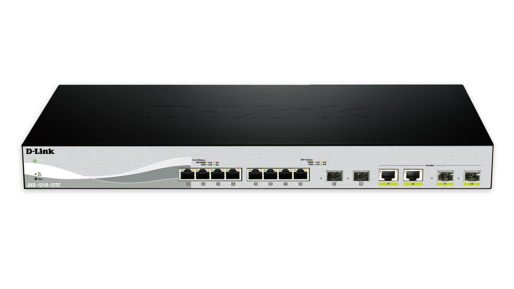 D-Link DXS-1210-12SC/E network switch Managed L2 10G Ethernet (100/1000/10000) 1U Black  Silver_2