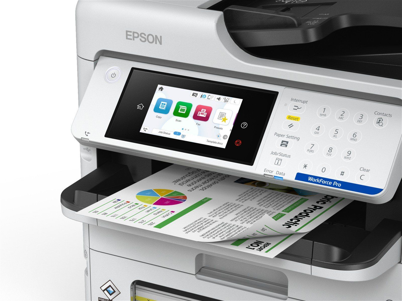 Pachet cu cartuse incluse Imprimanta multifunctionala inkjet color Epson C800rdwf, A4, duplex, ADF, USB 2.0, 34 ppm
 [1 buc]Cartus cerneala Epson C13T11P140 ,Negru ,50 000 pagini ,Original (C13T11P140) 
 [1 buc]Cartus cerneala Epson C13T11P240 ,Albastru ,20 000 pagini ,Original (C13T11P240) 
 [1 buc]Cartus cerneala Epson C13T11P340 ,Magenta ,20 000 pagini ,Original (C13T11P340) 
 [1 buc]Cartus cerneala Epson C13T11P440 ,Galben ,20 000 pagini ,Original (C13T11P440)_2
