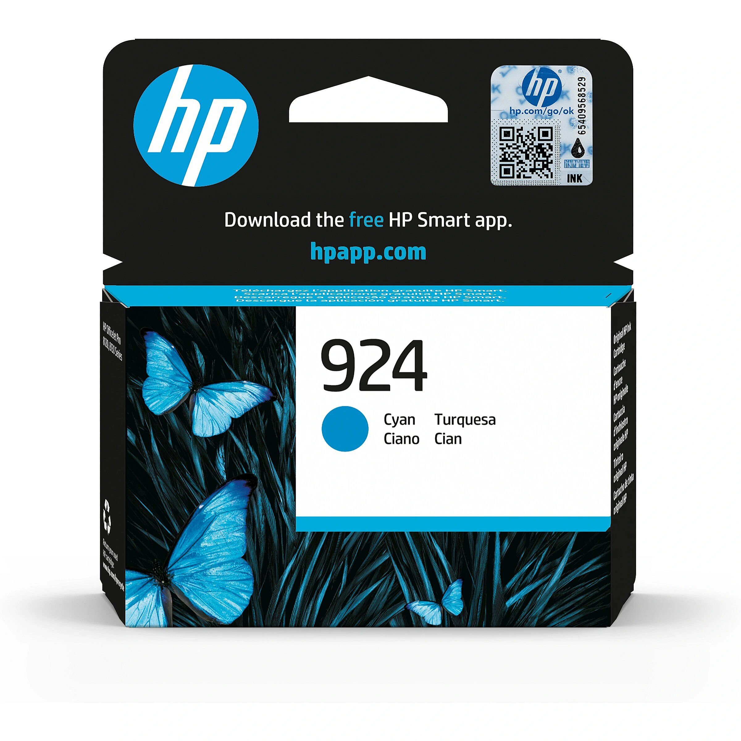 HP 924 CYAN ORIGINAL INK/EN/FR/IT/PT/ES CARTRIDGE_1