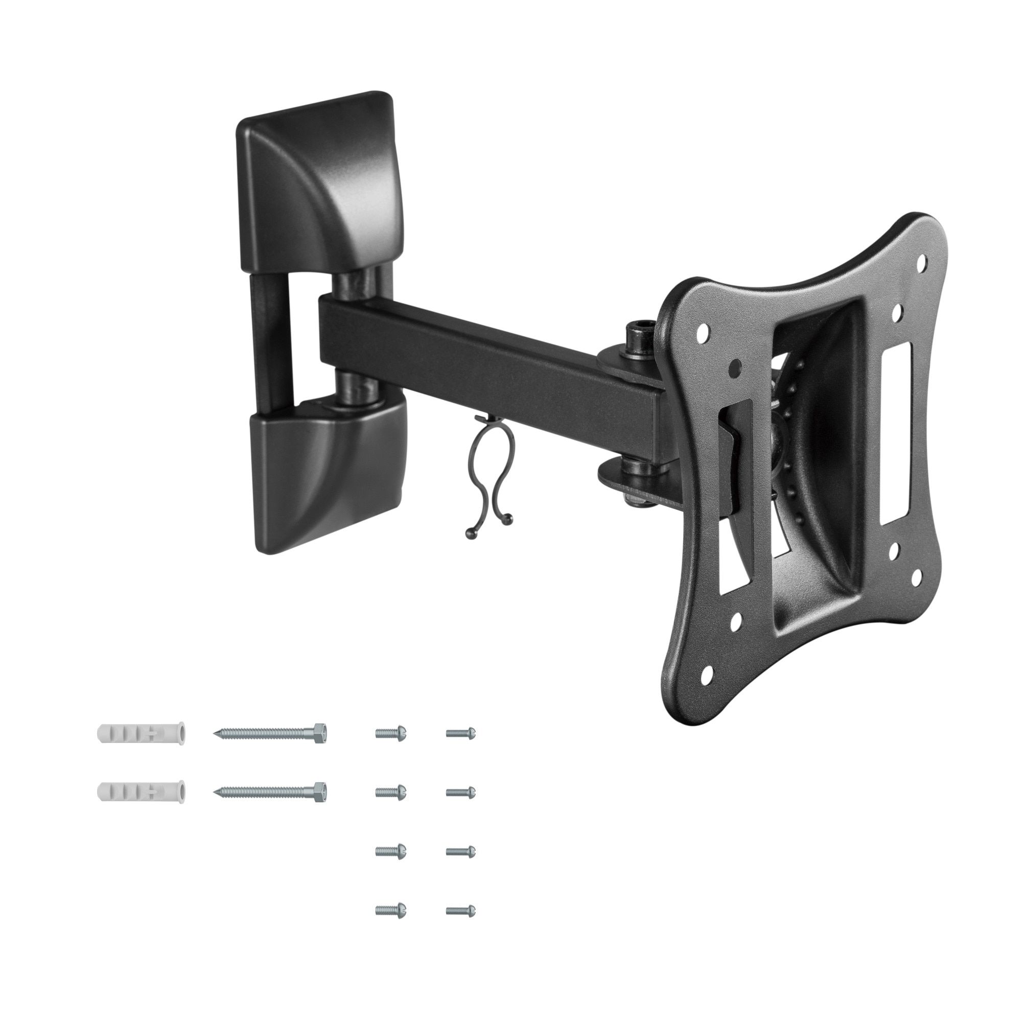 Suport TV de perete cu brat, Nexio, reglabil, 13-27 inch(33cm-68cm), capacitate sustinere 15KG, Negru 